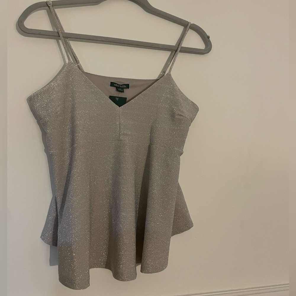 Wild Fable Shimmer Peplum Tank